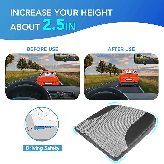 Car Seat Cushion, Comfortable Memory Foam Seat Pillow - Image 4
