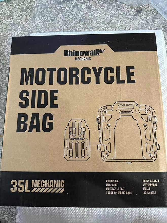 Rhinowalk Motorcycle Saddlebag 35L Waterproof, Quick Release Motorbike Side Bag - Image 11