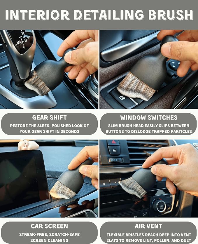 18Pcs Professional Car Interior Detailing Kit All-in-One Cleaning Tools - Image 4