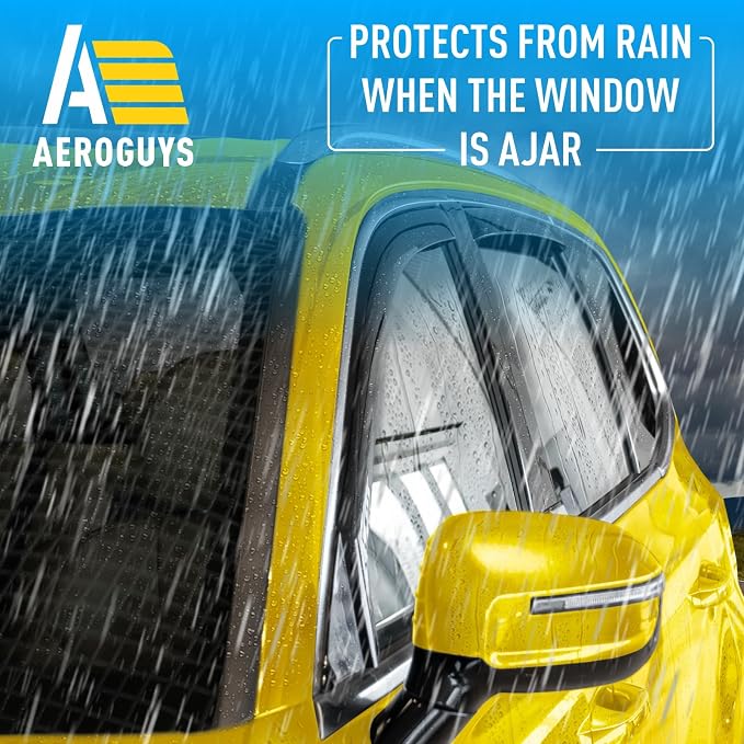 Extra Durable Window Deflectors in-Channel Window Visors Rain Guards Fit - Image 2