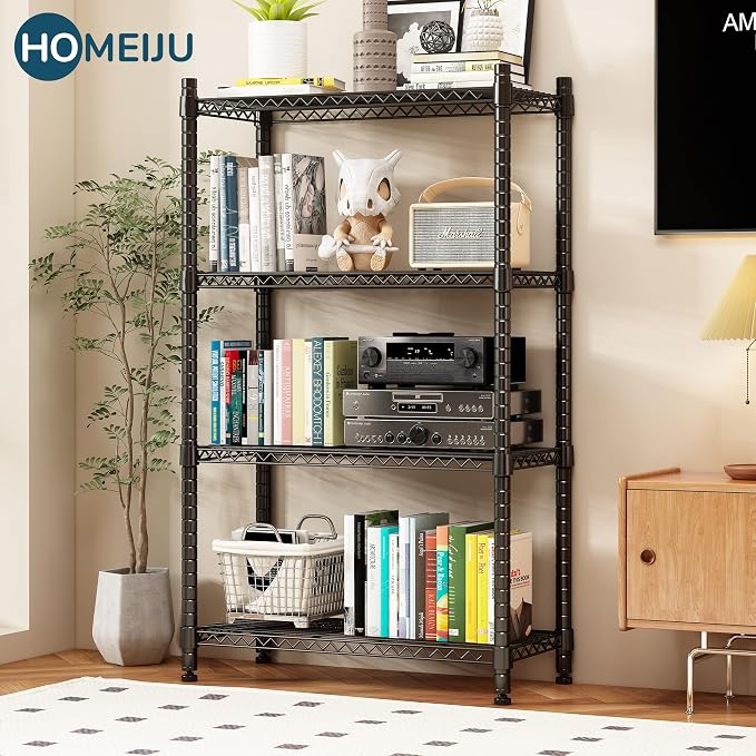 Homeiju 4 Tier Shelving Unit, Heavy-Duty Height Adjustable Storage Rack 1300 - Image 2