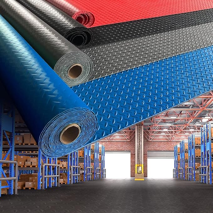 Boshen 5Ft x 17Ft Garage Floor Mat 2.5mm Thickened Rubber Flooring Roll 85sqft - Image 5