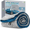 KKV Full-Sized SUV Drying Towel, 48”x24” Dual Sided Microfiber Car Cleaning by Unknown