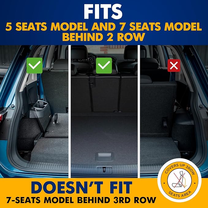Premium Cargo Liner for Volkswagen Tiguan 5 & 7 Seat Models Trunk Layout Behind - Image 3