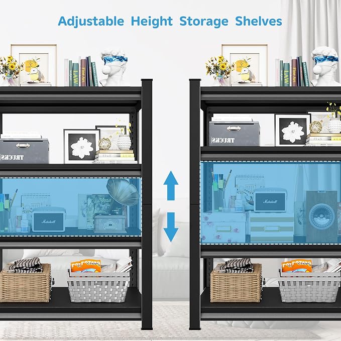 1400LBS Garage Storage Shelves Heavy Duty, 4-Tier Garage Shelving Heavy Duty - Image 7