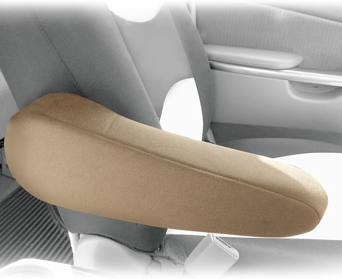TLH Flat Cloth Fabric Armrest Covers One Pair, Tan Color - Image 2