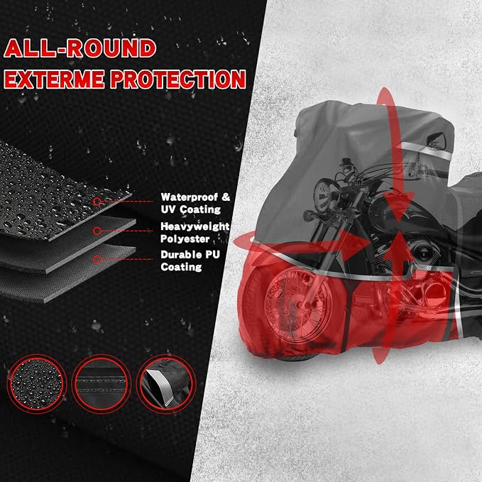 420D Motorcycle Cover Suitable for Kawasaki Vulcan 650 900 1500 and Eliminator - Image 2
