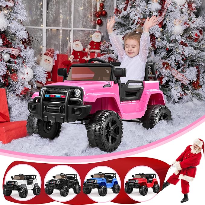 JOYMOR Ride on Truck with Remote Control, 4 Wheels 12V Battery Powered Kids Car - Image 7