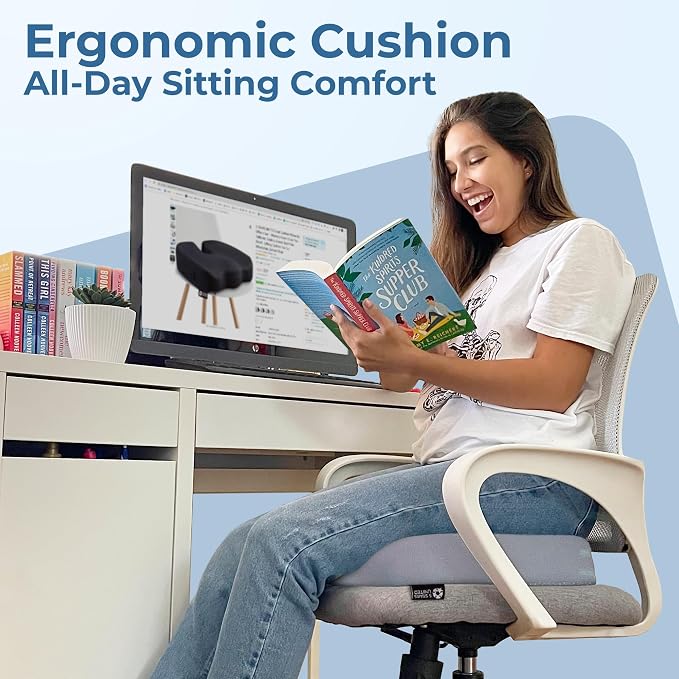5 STARS UNITED Seat Cushion for Tailbone Pain Relief – Memory Foam Lifting - Image 2