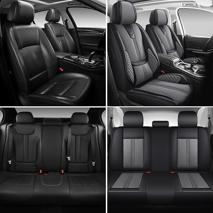 Car Seat Covers Front Only, Easy Install Luxury Leather Automotive Seat Covers - Image 8