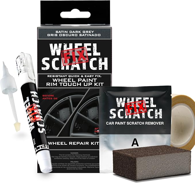 Gray Rim Touch Up Paint Kit, Car Wheel Scratch Repair Kit, Wheel Touch Up Paint by ScratchFixProducts