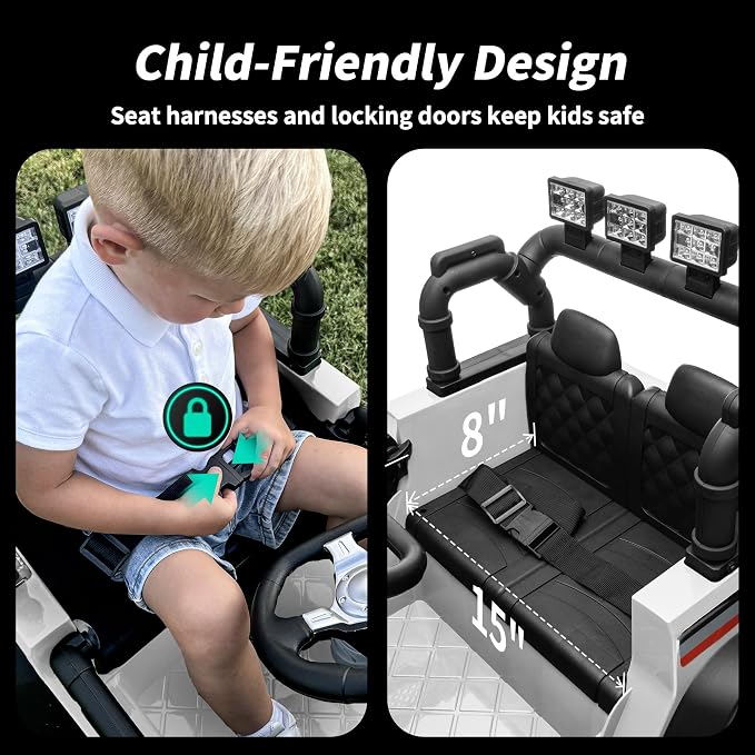 12V Kids Ride on Car Truck, Kids Electric Vehicles Car Ride on Toy - Image 6