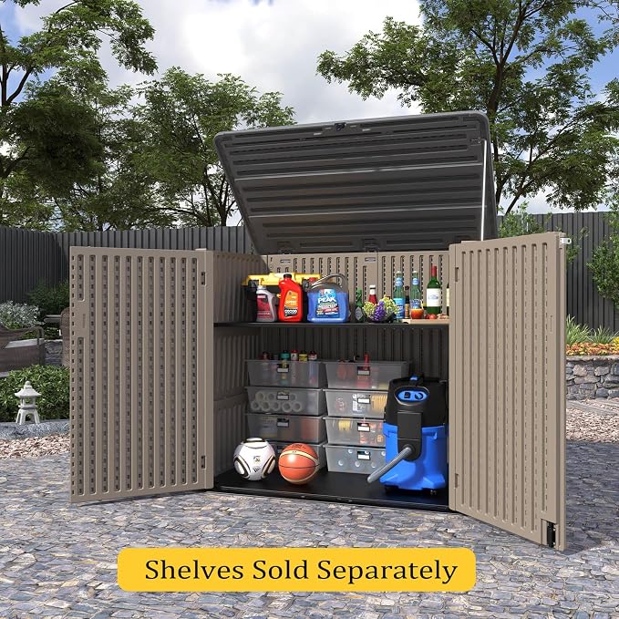 HOMSPARK Storage Shed Weather Resistance, Outdoor Storage Cabinet - Image 8