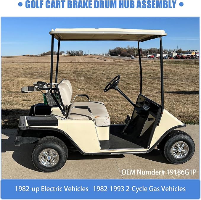 Golf Cart Brake Drum Assembly Kit Compatible - Image 4