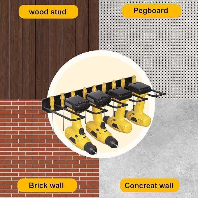 oviitech Power Tool Organizer Wall Mount，Power Tool Storage Rack - Image 6
