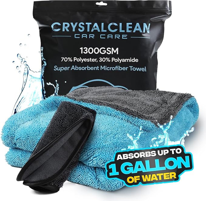 Microfiber towels for cars by CrystalCleanCarCare