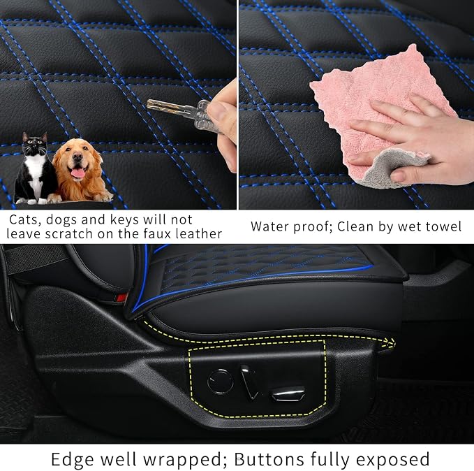 LUCKYMAN CLUB F150 Faux Leather Seat Covers Fit - Image 3