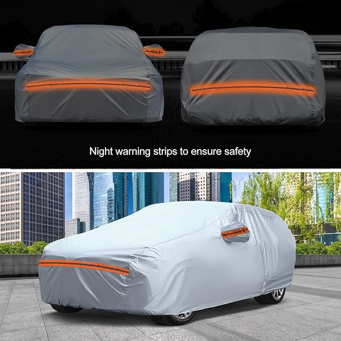 KEYOOG Car Cover, Fit for 178"-189" Length Sedan, 6-Layer All-Weather Waterproof - Image 7