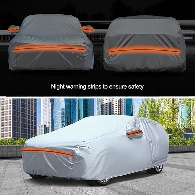 KEYOOG Fit for 198"-220" Length Pickup, 6-Layer Full Car Cover is All-Weather - Image 7