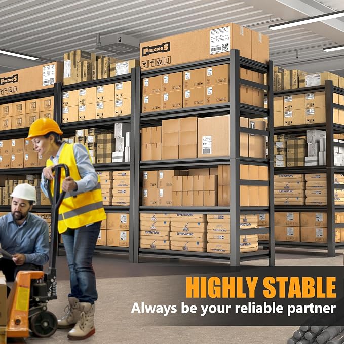 Heavy Duty Commercial Metal Garage Shelving Rack, Adjustable Industrial Steel - Image 7