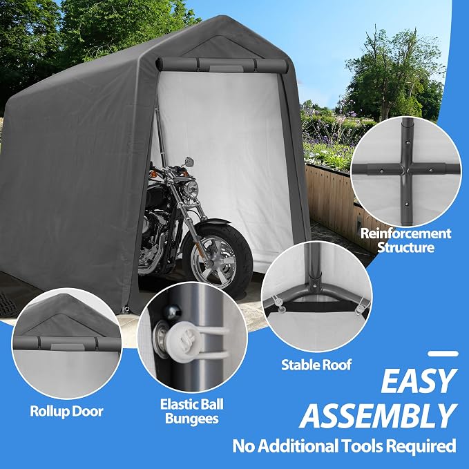 6x7Ft Outdoor Storage Shed, Portable Storage Shed - Image 3