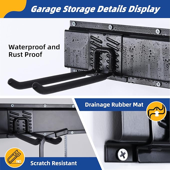 Garage Tool Organizer Wall Mount, Heavy Duty Garden Tool Organizers - Image 3
