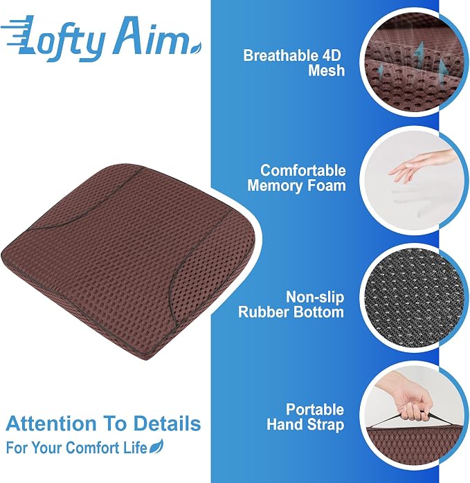 Car Seat Cushion, Comfortable Memory Foam Seat Pillow - Image 6