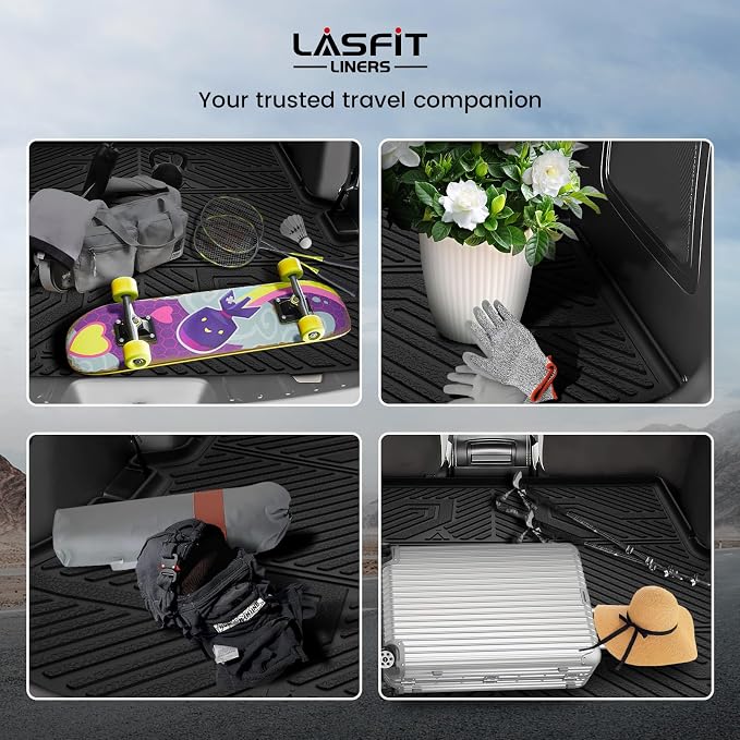 LASFIT Trunk & Backrest Mat for Ford Explorer 2015-2019, Custom Fit All Weather - Image 3