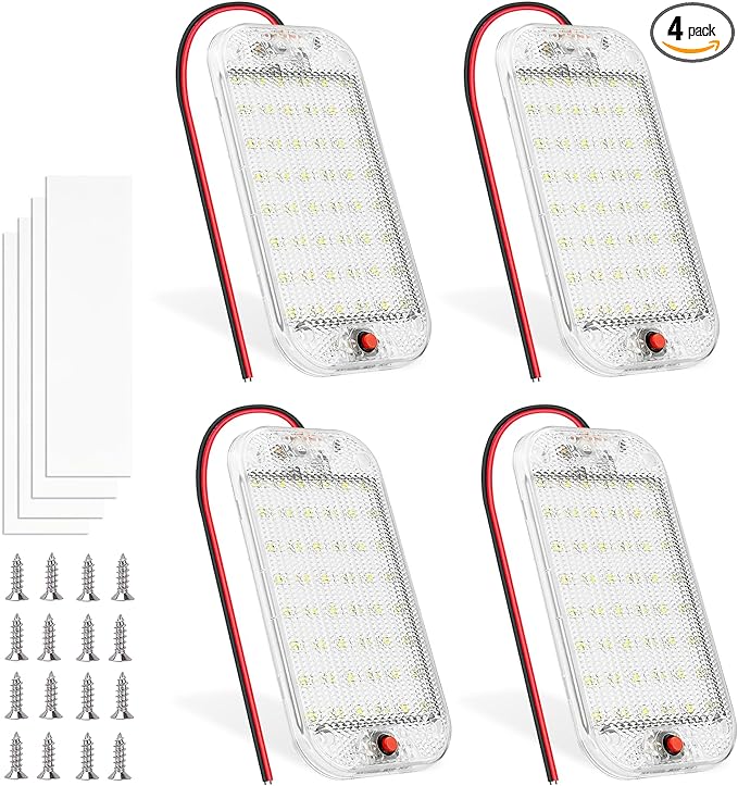 Dome Light for RV Interior, 48LED 800LM Ultra Bright 12 Volt LED White Lights by MERTTURMLights