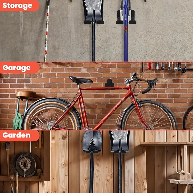 2 Pack Garage Organizer Trimmer Rack, Garden Power Tool Hanger Weed Whackers - Image 6