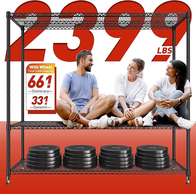 REIBII 60''W Storage Shelves 2399LBS Garage Shelving Heavy Duty - Image 4