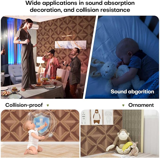 10 Pack Large Soundproof Wall Panels, 15.7 x 15.7 x 0.4 in Sound Proof Panels - Image 6