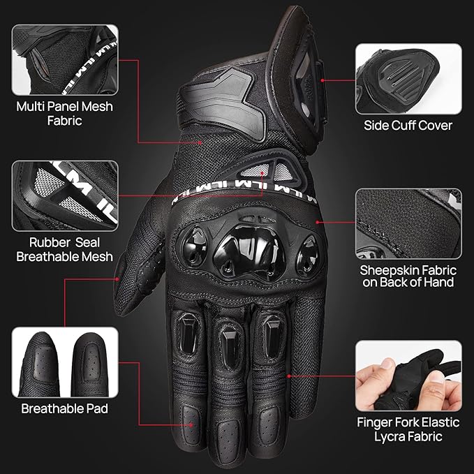 ILM Motorcycle Gloves for Men and Women Touchscreen Riding Gloves Motorbike - Image 5