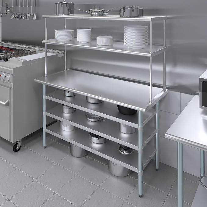 Amgood 24" x 60" Stainless Steel Work Table - Image 4