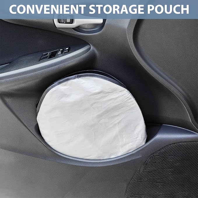 Windshield Sun Shade with Storage Pouch - Image 7
