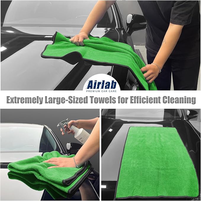 Airlab Microfiber Towels for Cars Wash Drying Thick Plush Cleaning Cloth Auto - Image 9
