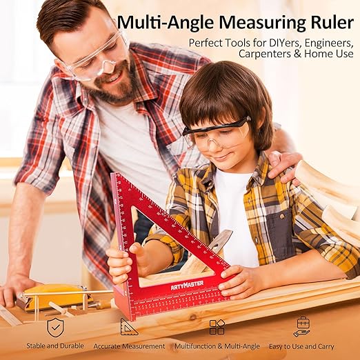 200mm 3D Multi-Angle Measuring Square Ruler, WT103D High Precision Hole - Image 2