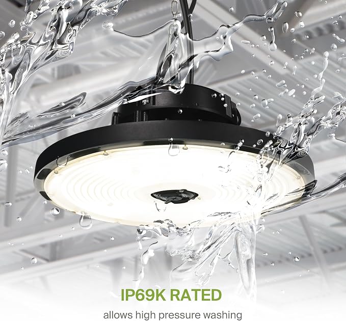 ASD LED High Bay UFO Light Fixture, Commercial Shop Lighting | 3CCT, IP69K - Image 5