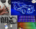Black Out Full Tinted Smoked LEDs x4PCS 4FT 48" 1.2Meters RGB Dream Color by FijvknxyLights