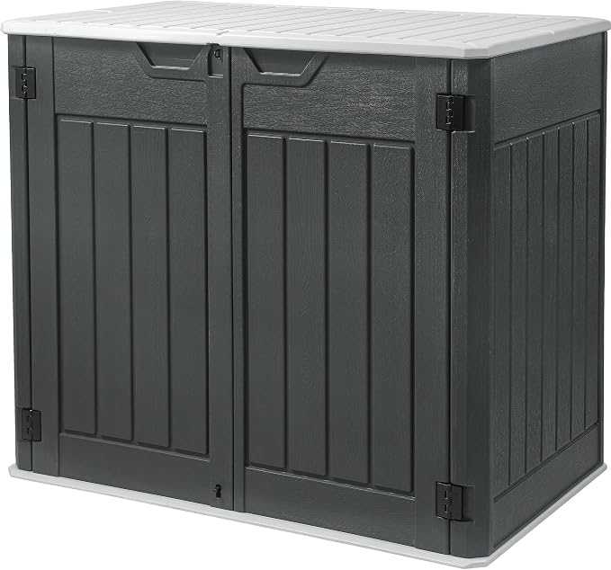DWVO 47 cu ft Spacious Horizontal Storage Unit, Outdoor Resin Tool Locker by DWVO