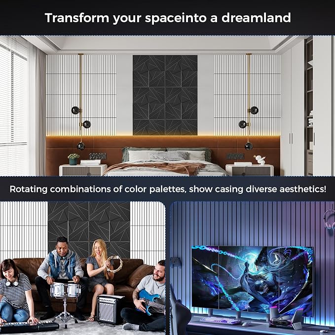 8 Pack 2-Layer Large Soundproof Wall Panels, 15.7 x 15.7 x 0.43 in Sound Proof - Image 6