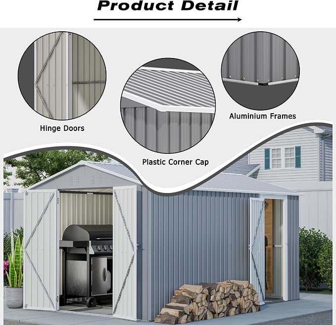 8×12 Ft Outdoor Storage Shed - Image 3