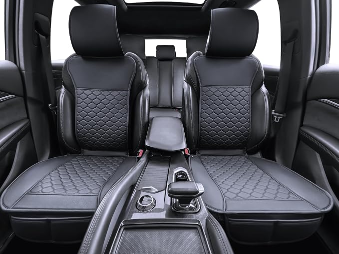 Elantrip Car Seat Cover Full Set Leather Car Seat Protector Universal fit - Image 2
