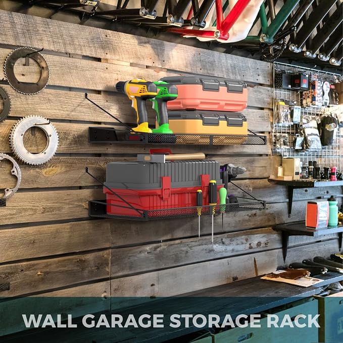 Garage Wall Shelf Steel Wall Shelf Storage Rack-design of TRIANGULAR BRACKET - Image 9