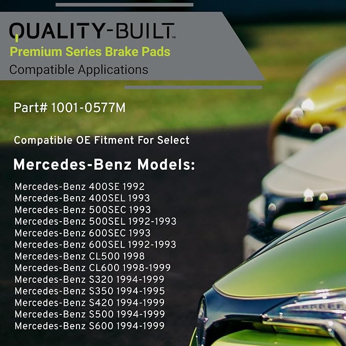 Premium Semi-Metallic Front Brake Pads Compatible - Image 3