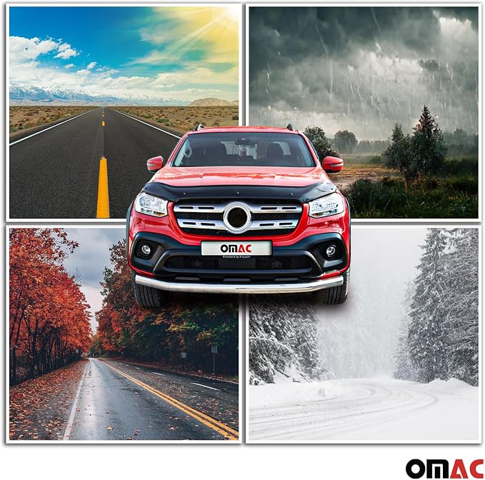 OMAC Front Bug Shield Hood Deflector Guard fits Honda CR-V 2012-2016 Smoke Black - Image 9