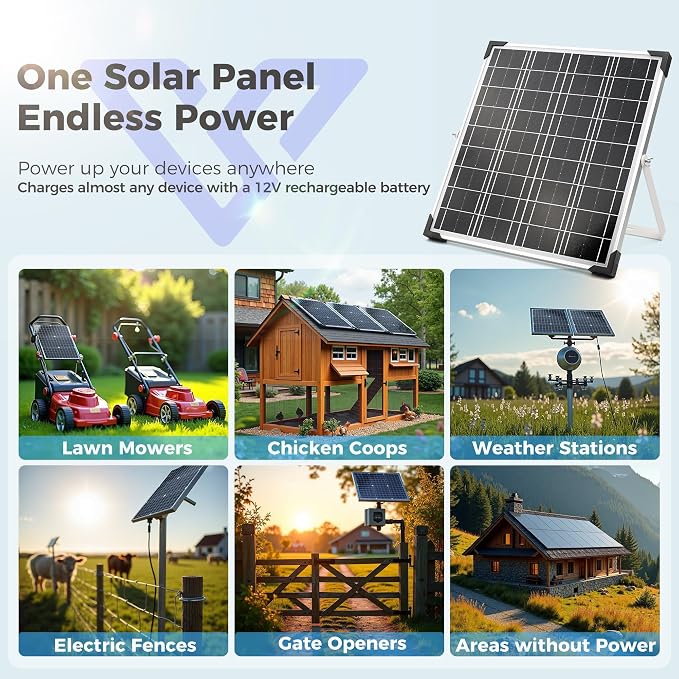 Solar Panel Kit 20W 12V with MPPT Controller, Solar Battery Trickle Charger - Image 7