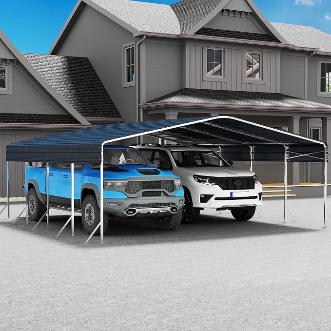 Heavy Duty Metal Carport – Sturdy Structure, All-Weather Protection, Easy by Rupzen