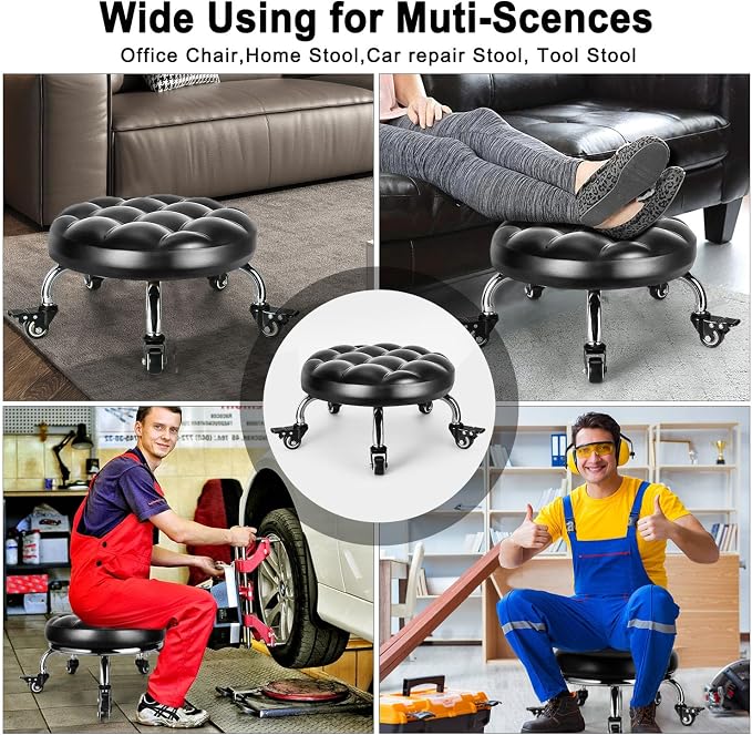 Low Rolling Stool, Low Stool - Image 7