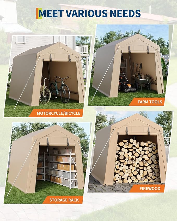 6x6 Ft Carport Heavy Duty Tent - Image 7